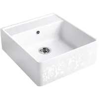 Villeroy & Boch Spülstein Einzelbecken white pearl + Handbetätigung