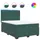 vidaXL Boxspringbett 140 x 200 cm Dunkelgrün
