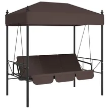 vidaXL Hollywoodschaukel Kaffeebraun 3-Sitzer