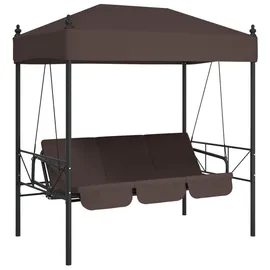 vidaXL Hollywoodschaukel Kaffeebraun 3-Sitzer