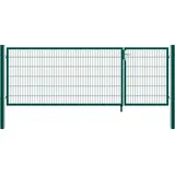Home Deluxe - Doppelflügel Gartentor ADITUS - Grün, 160 x 350 cm - inkl. Griff, Schloss, Schlüsseln und Bodenverriegelung I Gartenpforte Einfahrtstor Hoftür