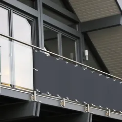 KARAT PVC-Balkonsichtschutz 90 x 600 cm - Deko für Balkongeländer - Anthrazit