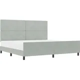 vidaXL Boxspringbett 200 x 200 cm Silber