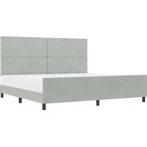 vidaXL Boxspringbett 200 x 200 cm Silber
