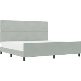 vidaXL Boxspringbett 200 x 200 cm Silber