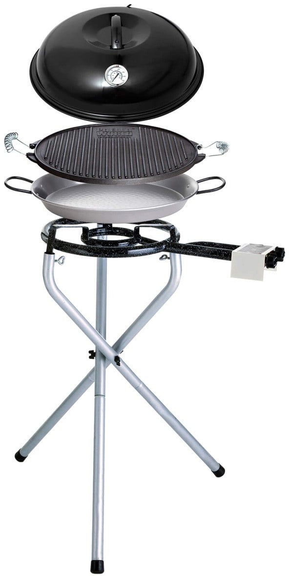 PAELLA WORLD Portables KochSet Nr. 1 komplett inkl. Grillplatte √ò 38 cm