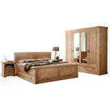 Schlafzimmerset Schlafzimmer Schrank B254 Bett 180x200 Nakos PALERMO Holz Kiefer