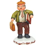 Hubrig Volkskunst Zschorlau Erzgebirge Winterkinder Herr Lehrer 8 cm braun/bunt/grün