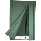 MSV Stoffkleiderschrank Kellerregal Standregal, Kleiderstange, inkl. Schutzhülle in Taupe