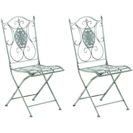 CLP Gartenstuhl Sibell 2er-Set 0 x 0 x 0 cm antik-grün