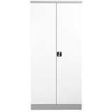 PROREGAL Stahlschrank Bee | HxBxT 195x92x50 cm | Grau-Weiß