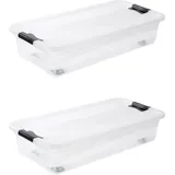 KEEEPER Aufbewahrungsbox Konrad 79,5 x 39,5 x 18 cm 2-tlg. transparent