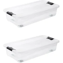 KEEEPER Aufbewahrungsbox Konrad 79,5 x 39,5 x 18 cm 2-tlg. transparent