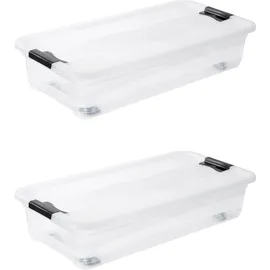 KEEEPER Aufbewahrungsbox Konrad 79,5 x 39,5 x 18 cm 2-tlg. transparent