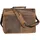 GREENBURRY Vintage Aktentasche Leder 40 cm Laptopfach braun
