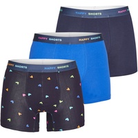 Happy Shorts Herren Boxer Shorts, 3er Pack