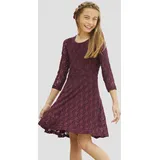 Kidsworld Jerseykleid "- Spitzenkleid", Mädchen, Gr. 164/170, N-Gr, rot (bordeaux), Spitze, Obermaterial: 95% Polyester, 5% Elasthan.