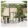 vidaXL Garten-Barhocker mit Kissen 43 x 82 x 76 cm grau 2 St.