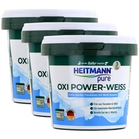 HEITMANN Heitmann pure Oxi Power-Weiss 500g - Flecklöser mit Weiß-Booster (3er Vollwaschmittel