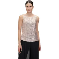 Vera Mont Pailletten-Top ohne Arm in Cream/Gold | Gr.:
