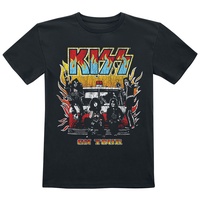 Kiss T-Shirt für Kinder - Kids - On Fire - für Mädchen & Jungen - schwarz  - Lizenziertes Merchandise! - 110/116
