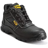 BLACK HAMMER Sicherheitsstiefel Herren Wasserdicht S3 SRC Stahlkappe Arbeitsschuhe Knöchelhoch Leder Sicherheitsschuhe Schwarz Leicht 1007 (40 EU)