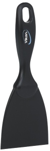 Vikan Spachtel, 75 mm, zur Entfernung angebrannter Verschmutzungen, Farbe: schwarz
