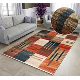 MY HOME Teppich MY HOME "Beliz" Gr. 1, braun (rost), B:60cm H:9mm L:90cm, Kunstfaser, Teppiche, Teppich, mit Konturenschnitt, Kurzflor, 3D-Design, mit Fransen, Wohnzimmer, Topseller