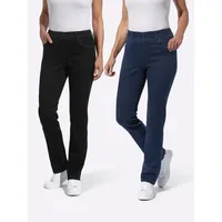 Sieh an! Jeans in dark blue + black denim