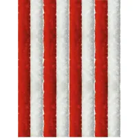 Arsvita Flauschvorhang, 140x220 Unistreifen rot - weiß