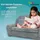 FORTISLINE Kindersofa Rosalia Mini 78 x 45 x 40 cm Textil hellgrau