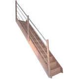 starwood treppen Raumspartreppe Rhodos 80 cm Buchenholz/Edelstahl
