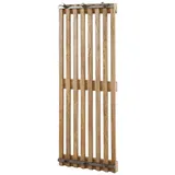 KAWOLA Garderobe Mangoholz Metall 6 Haken braun