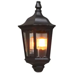 Konstsmide Wandleuchte Halbschale Firenze matt schwarz 7229-750