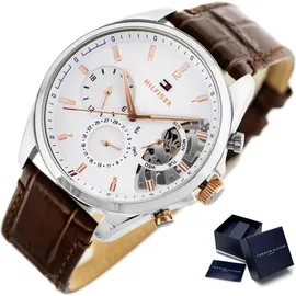 Tommy Hilfiger Baker 1710450 Herrenuhr - Braun/Silber/Weiß