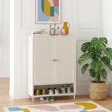 [en.casa] Coleraine 115 x 80 x 35 cm Cremeweiß / beige