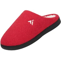 Mishansha Damen Filzpantoffeln Bequeme Memory Foam Plüsch Pantoffeln Schlappen für Herren Gästepantoffel Hausschuhe im Herbst und Winter, Rot 40 - 40 EU