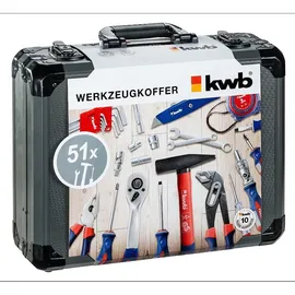 KWB Werkzeugkoffer 51-tlg. Aluminium grau