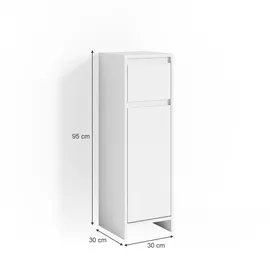 Vicco Emma Midischrank 30 x 95 x 30 cm Weiß