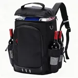 LuxusKollektion Picknickrucksack Kühlrucksack Camping 24L wasserdicht auslaufsicher Picknick Schwarz