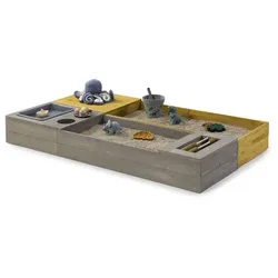 MUDDY BUDDY Sandkasten »Flexy Style«, Ab 3 Jahren, Zypressenholz - grau | gelb