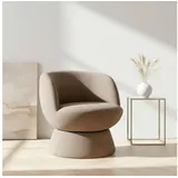 OTTO home Drehsessel ZAZZA feiner Struktur-Bezug 69 x 71 x 70,5 cm taupe drehbar