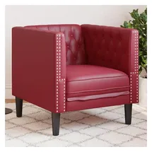 vidaXL Chesterfield-Sessel Kunstleder 71 x 70,5 x 0 cm Weinrot