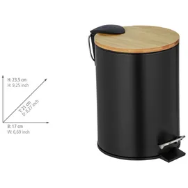 Wenko Tortona 3 l schwarz matt