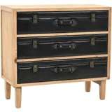 vidaXL Schubladenkommode Massivholz Tanne 80x36x75 cm