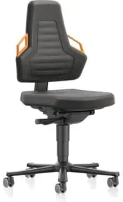 bimos Nexxit mit Rollen Supertec-Polster Grifffarbe orange Sitzhöhe 450-600 mm