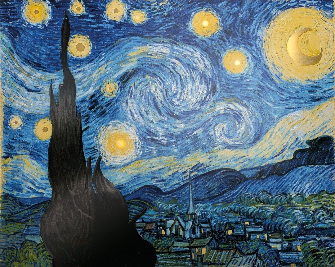 Silber-Münz-Kunstwerk „Vincent van Gogh – Sternennacht“