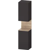 Duravit Qatego Hochschrank Graphit Supermatt mit Nischenbeleuchtung × graphit