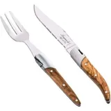 Laguiole Style de Vie Premium Line Mini-Besteckset, 8-teilig, Olivenholz
