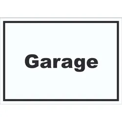 Garage Schild mit Text Auto Stellplatz waagerecht A0 (841x1189mm)